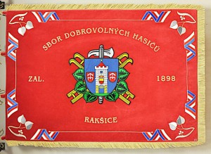 Ručně vyšívaný prapor SDH Rakšice