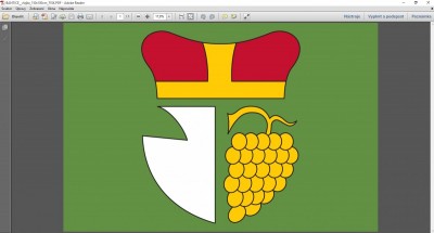 Grafický náhled - tištěná vlajka obec Bantice