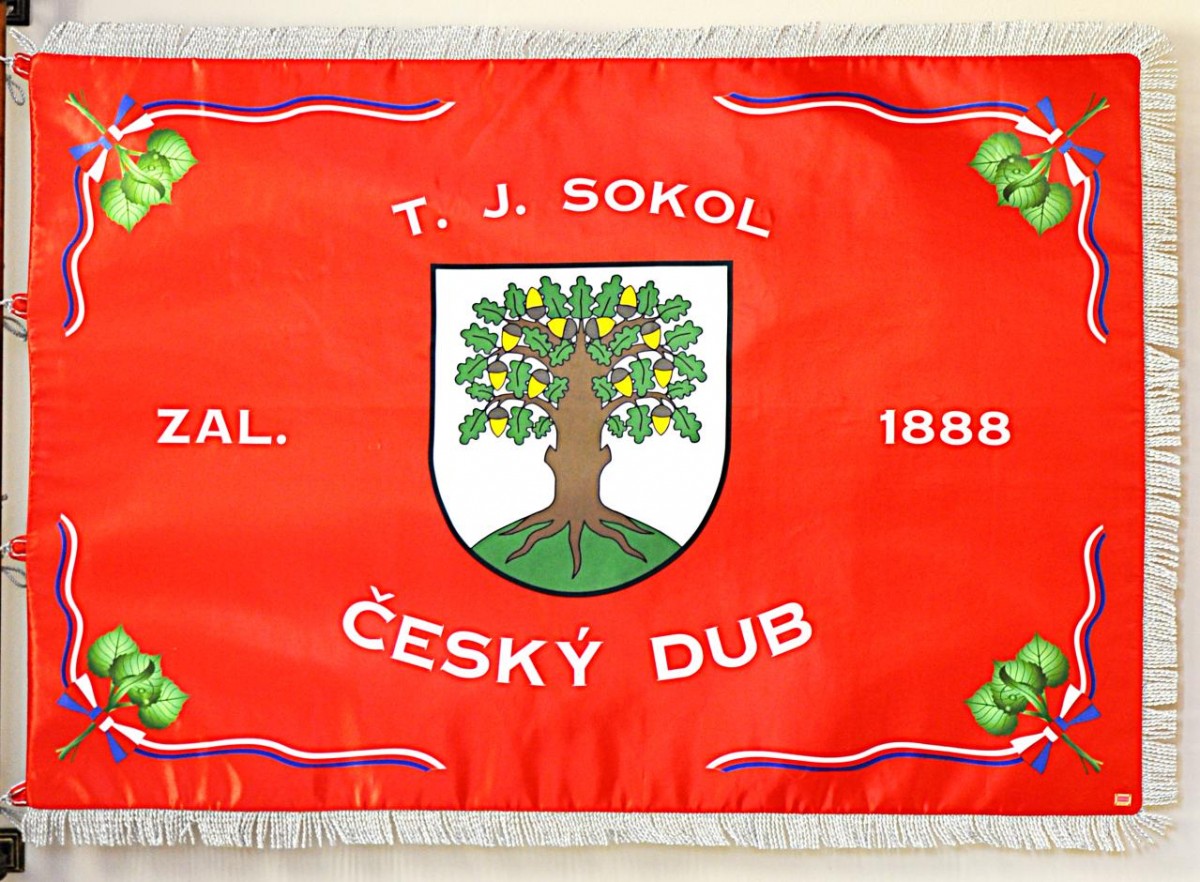 Ukázka vyhotovení tištěného sokolského praporu.