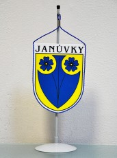 Stolní vlaječka obce Janůvky.