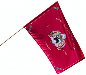 Hasičská vlajka ukázka zakázkové výroby