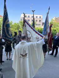 Slavnostní žehnání nového praporu jednoty Orel v Brně