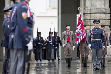 Památný den sokolstva 8.10.2019 - členové sokolské stráže představili nový vyšívaný prapor