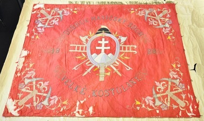 Historický prapor DHZ Veľké Kostoľany, avers.