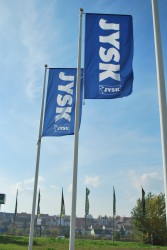 Venkovní reklamní vlajky pro JYSK