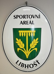 Smaltovaný ovál pro označení sportovního areálu