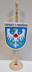 Tištená stolní vlaječka obce Popovice u Benešova