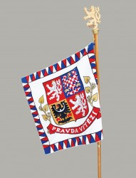 Vyšívaná vlajka prezidenta České republiky