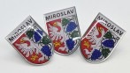 Odznaky se znakem a názvem města Miroslav, uchycení pin.