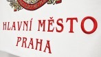 Detail výšivky znaku pro hl. m. Praha