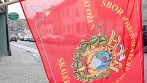 Tištěná venkovní hasičská vlajka, SDH Skalička
